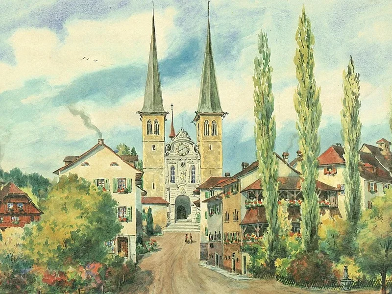 1862-Ulrich Gutersohn - Chiesa di Court e dintorni
